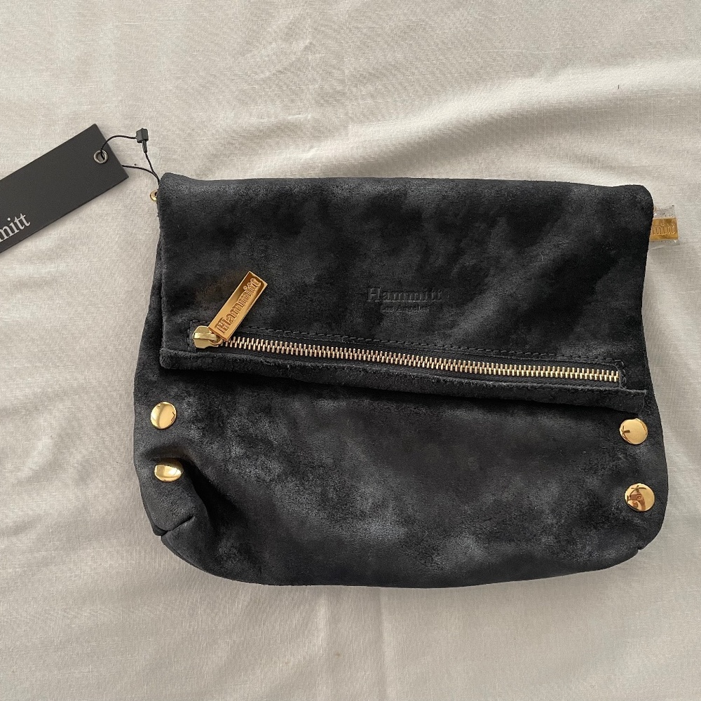 Hammitt VIP Medium, Suede Leather, Clutch NWT